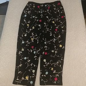 Talbots linen crop pants